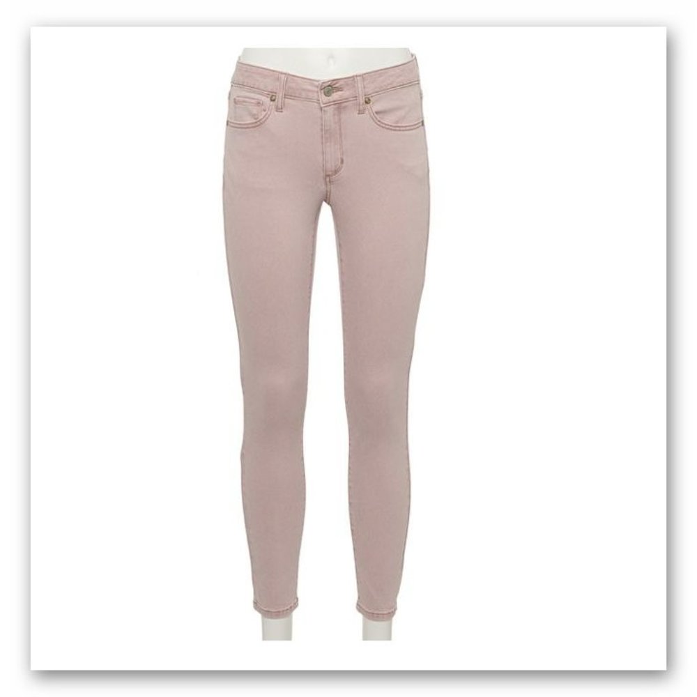 NWT Sonoma Curvy skinny High Rise  Stretch jeans Long 32-in Size 8 or 10 purple